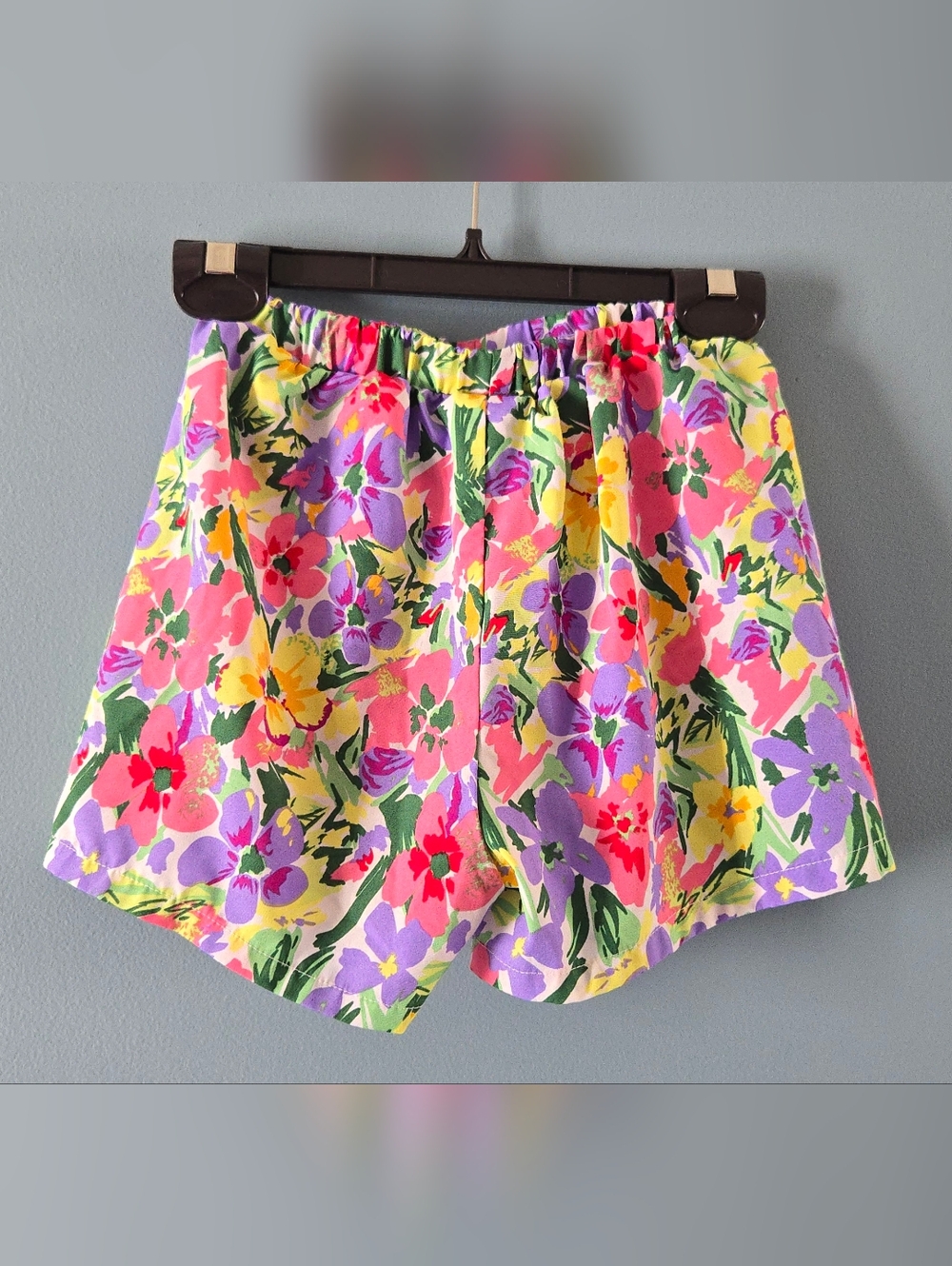 Floral Elastic Waist Girls Shorts Size 6